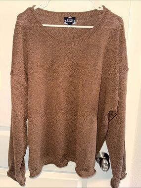 Perch Relaxed Scoop Neck Sweater in Brown